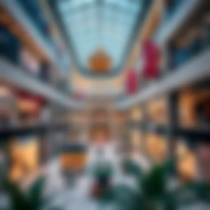 Diverse Retail Sectors Inside Dubai Mall Interior layout of Dubai Mall highlighting diverse retail sectors