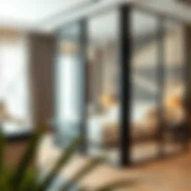 Glass Partition Innovations in Dubai Innovative use of glass partitions in a luxury apartment