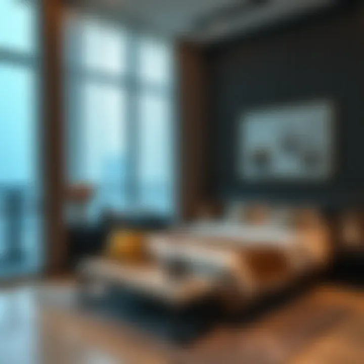 Stylish Bedroom Setup Modern bedroom in Jumeirah Village Circle