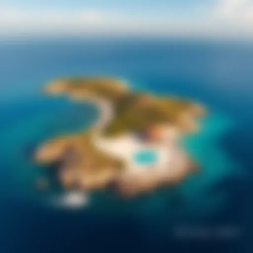 Aerial view of Rosso Bay showcasing its pristine coastline and azure waters