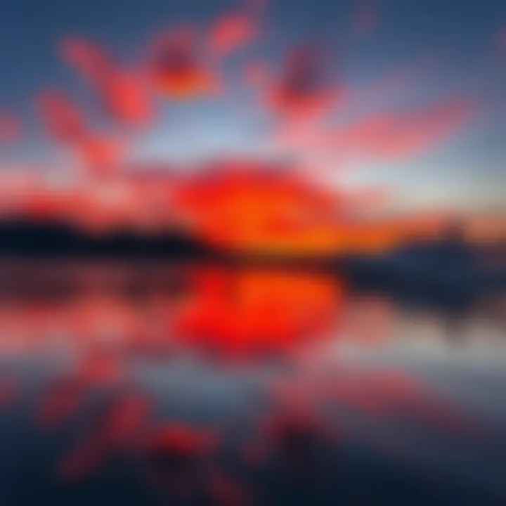 Vibrant Sunset Over Rosso Bay Vibrant sunset over Rosso Bay reflecting on the water