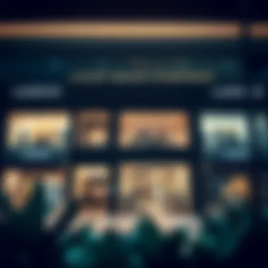 Luxury Brand Storefronts Elegant storefronts highlighting luxury brands within a shopping center