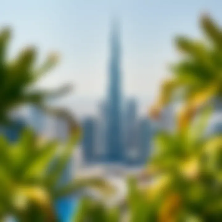 Panoramic view of Dubai Media City highlighting Sidra Tower's prominence