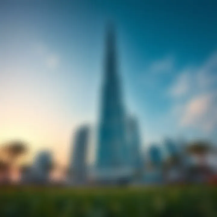 Stunning view of Sidra Tower showcasing its unique architectural design