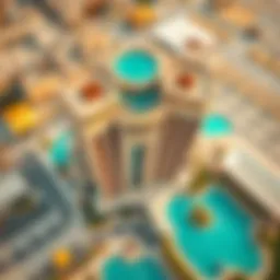 Aerial view of the Solarium Building in Dubai Silicon Oasis