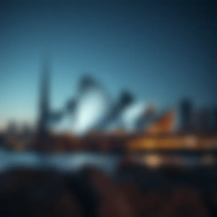 Dubai Opera House at Night Night view of the Dubai Opera House illuminated against the city skyline