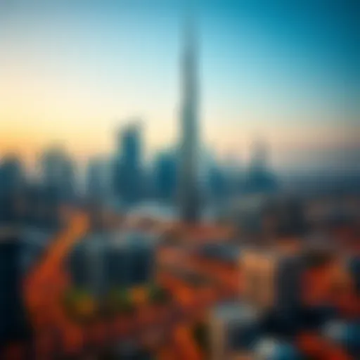 Dubai's Iconic Skyline and Architecture A stunning view of Dubai's skyline featuring modern architectural marvels