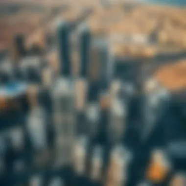 An aerial perspective of a major real estate development in Dubai