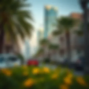 Neighborhood Surrounding Grosvenor Tower Vibrant neighborhood surrounding Grosvenor Tower