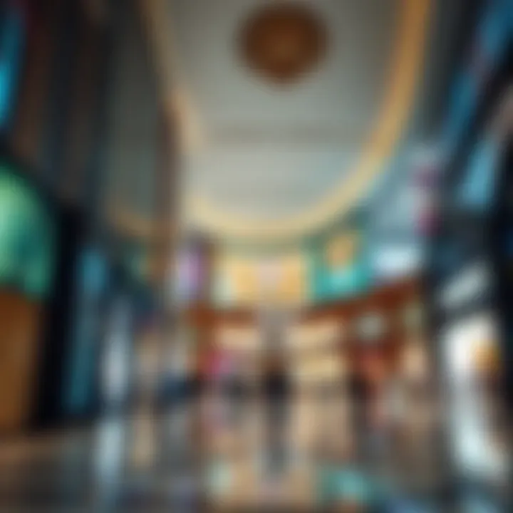 The luxurious Dubai Mall bustling with visitors and high-end shops