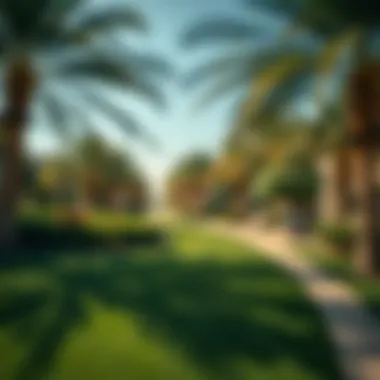 Lush green parks and recreational areas in Tila Jumeirah.
