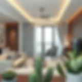 Stylish interior of a modern 1 BHK apartment in Al Warqa