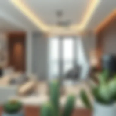 Stylish interior of a modern 1 BHK apartment in Al Warqa