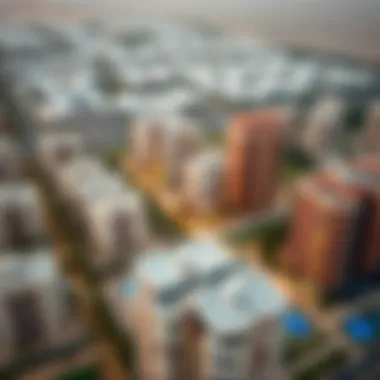 Aerial view of Al Warqa showcasing residential developments