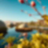 A breathtaking view of Flamingo Lake showcasing its vibrant ecosystem