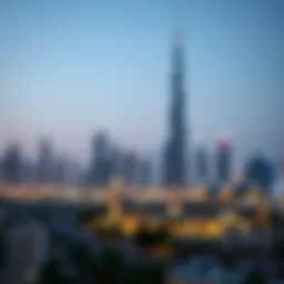 Skyline of Dubai showcasing iconic real estate developments