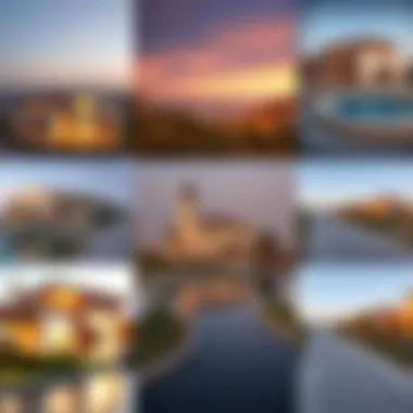 Investment Opportunities Around Heart Lake A collage of investment opportunities and luxury properties near Heart Lake