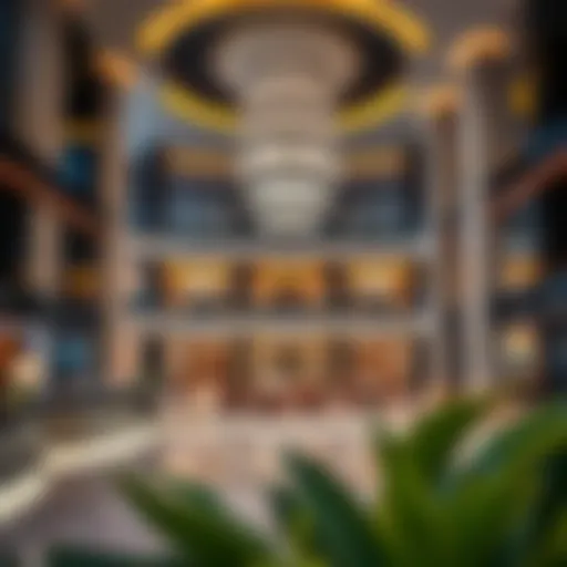 Lavish lobby interior of Helios Rotana showcasing luxury design