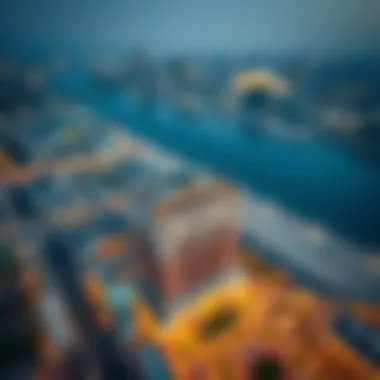 Aerial Perspective of Hyatt Regency Deira Aerial view of Hyatt Regency Deira and surroundings