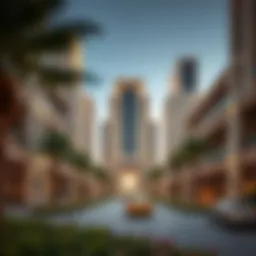 Stunning view of Jumeirah Park's unique architectural design