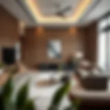 Modern design of a family room in Karama, Dubai