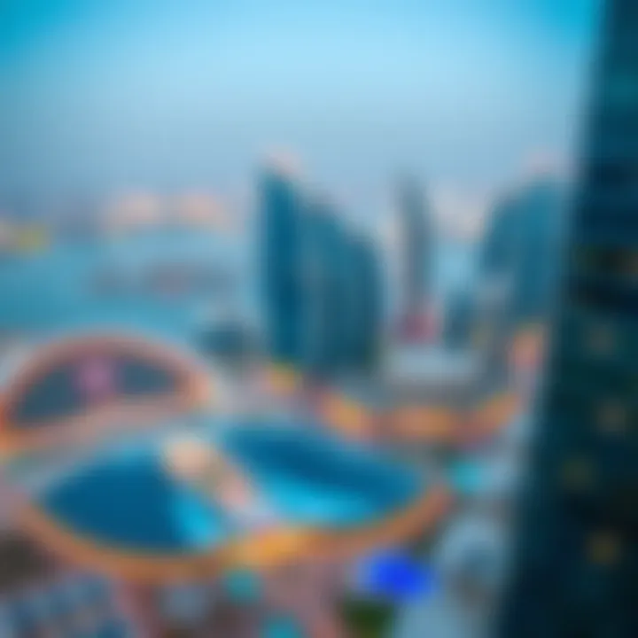 Panoramic view of Business Bay from Lana Hotel