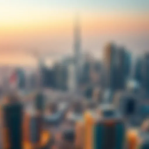 Aerial view of Dubai's skyline showcasing iconic skyscrapers