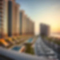 Stunning view of Marina Residences architecture