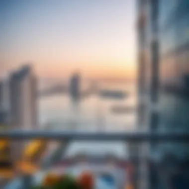 Panoramic waterfront view from Marina Residences