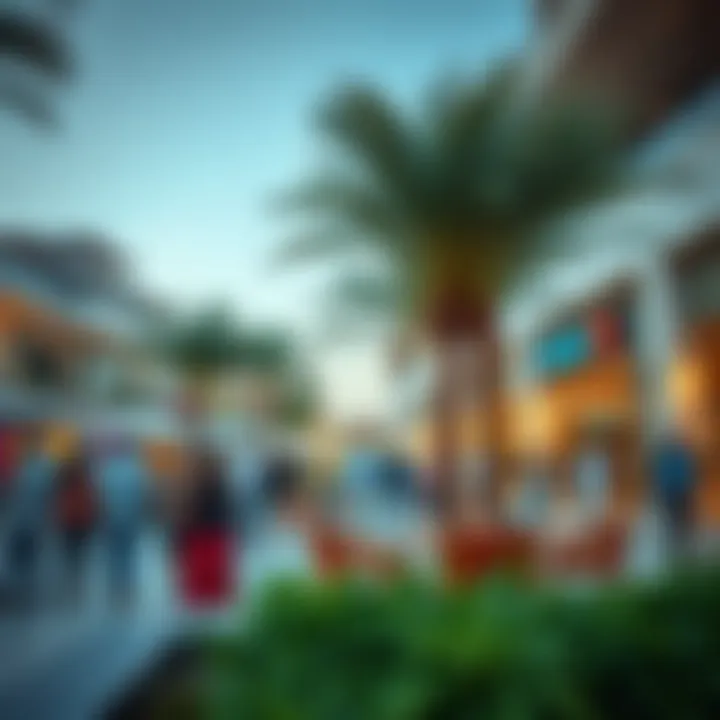 Outdoor Leisure Areas of Maryah Island Mall Visitors interacting in the outdoor leisure areas of Maryah Island Mall