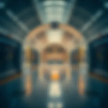 Modern Interior of Al Rigga Metro Station Interior view of Al Rigga Metro Station showcasing modern architecture