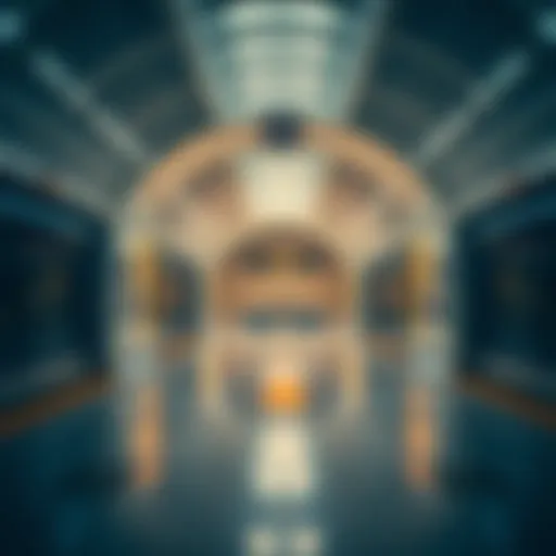 Modern Interior of Al Rigga Metro Station Interior view of Al Rigga Metro Station showcasing modern architecture