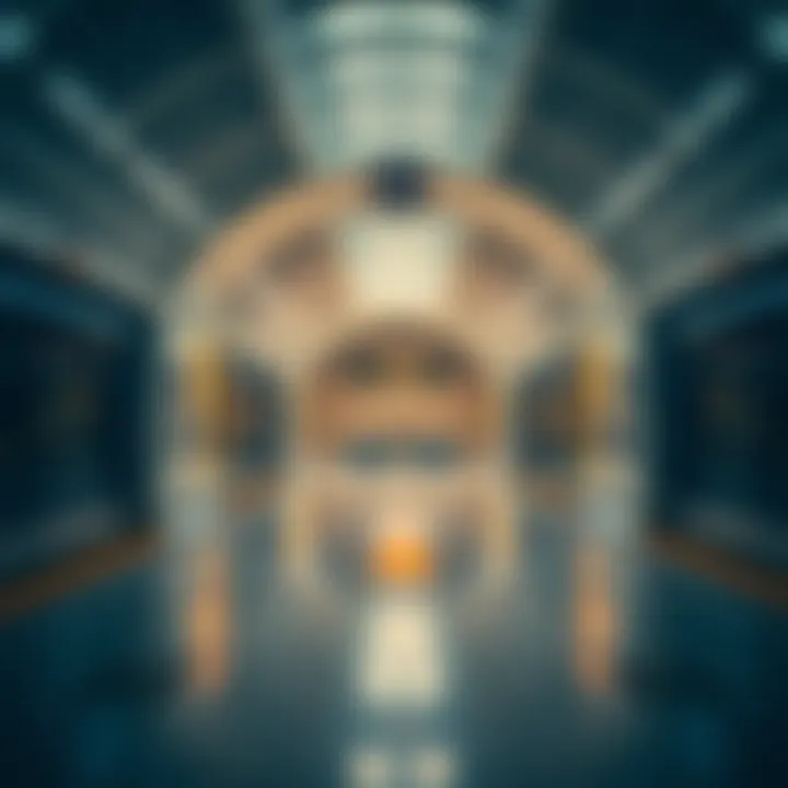 Modern Interior of Al Rigga Metro Station Interior view of Al Rigga Metro Station showcasing modern architecture