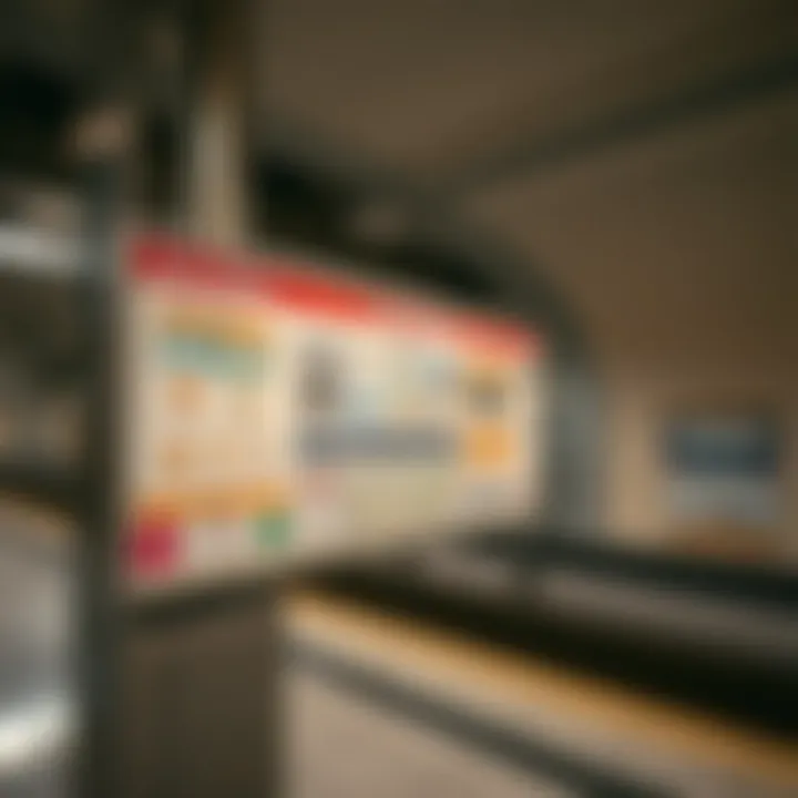 Informative Signage at Al Rigga Metro Station Signage and maps within Al Rigga Metro Station for travelers