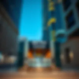 Metro station entrance near Burj Khalifa