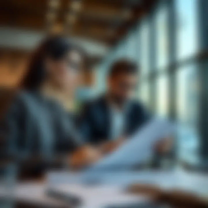 Investors reviewing off-plan property documents