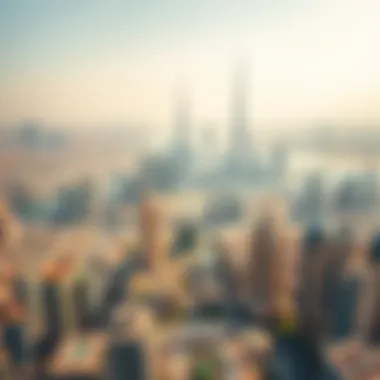 Aerial view of Dubai showcasing its skyline and developments