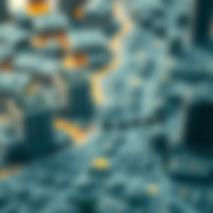 Map highlighting key neighborhoods in Dubai's real estate market