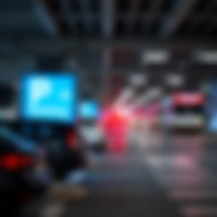 Smart Parking Solutions in Urban Spaces Digital parking signage guiding drivers