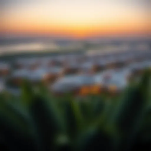 Scenic view of Nursery Palm Jumeirah at sunset