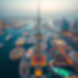 Aerial view showcasing the stunning architecture of Opera Tower Dubai
