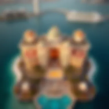 Aerial view of Raffles The Palm showcasing its grandeur