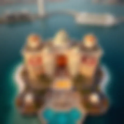 Aerial Perspective of Raffles The Palm Aerial view of Raffles The Palm showcasing its grandeur