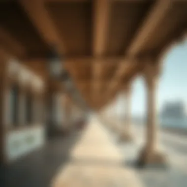 Architectural details of the Corniche's promenade