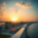 Majestic view of the Ras Al Khaimah Corniche at sunset