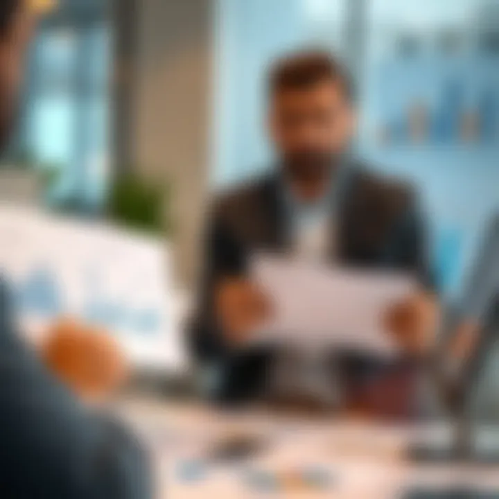 An instructor explaining local market trends using charts and maps.