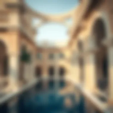 Intricate Architectural Details of Rixos Dubai Islands Architectural details of Rixos Dubai Islands
