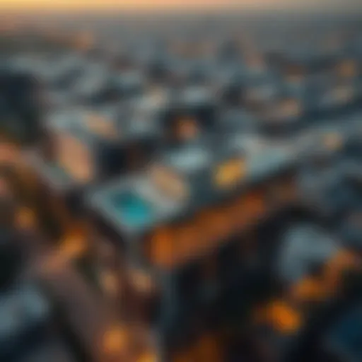 Aerial view of Roxy Khawaneej showcasing architectural design