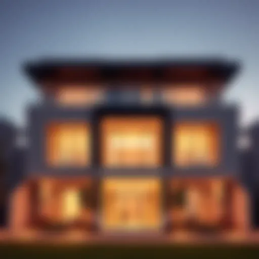 Elegant facade of Sarai Villas showcasing modern architecture