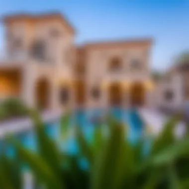 Stunning outdoor amenities at Sarai Villas, including a swimming pool